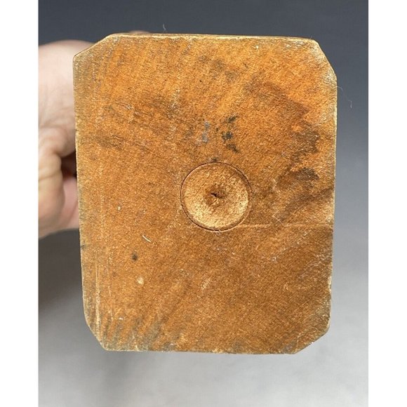 12" Vintage Hand Carved Wooden Statue 'CPA' Businessman Wood Carving Art - Picture 4 of 12